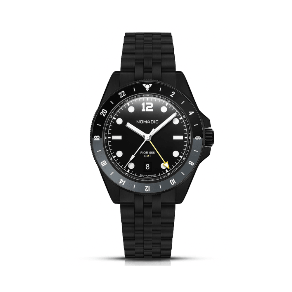 Nomadic Blackout Fíor 555 - GMT Watch (41mm)