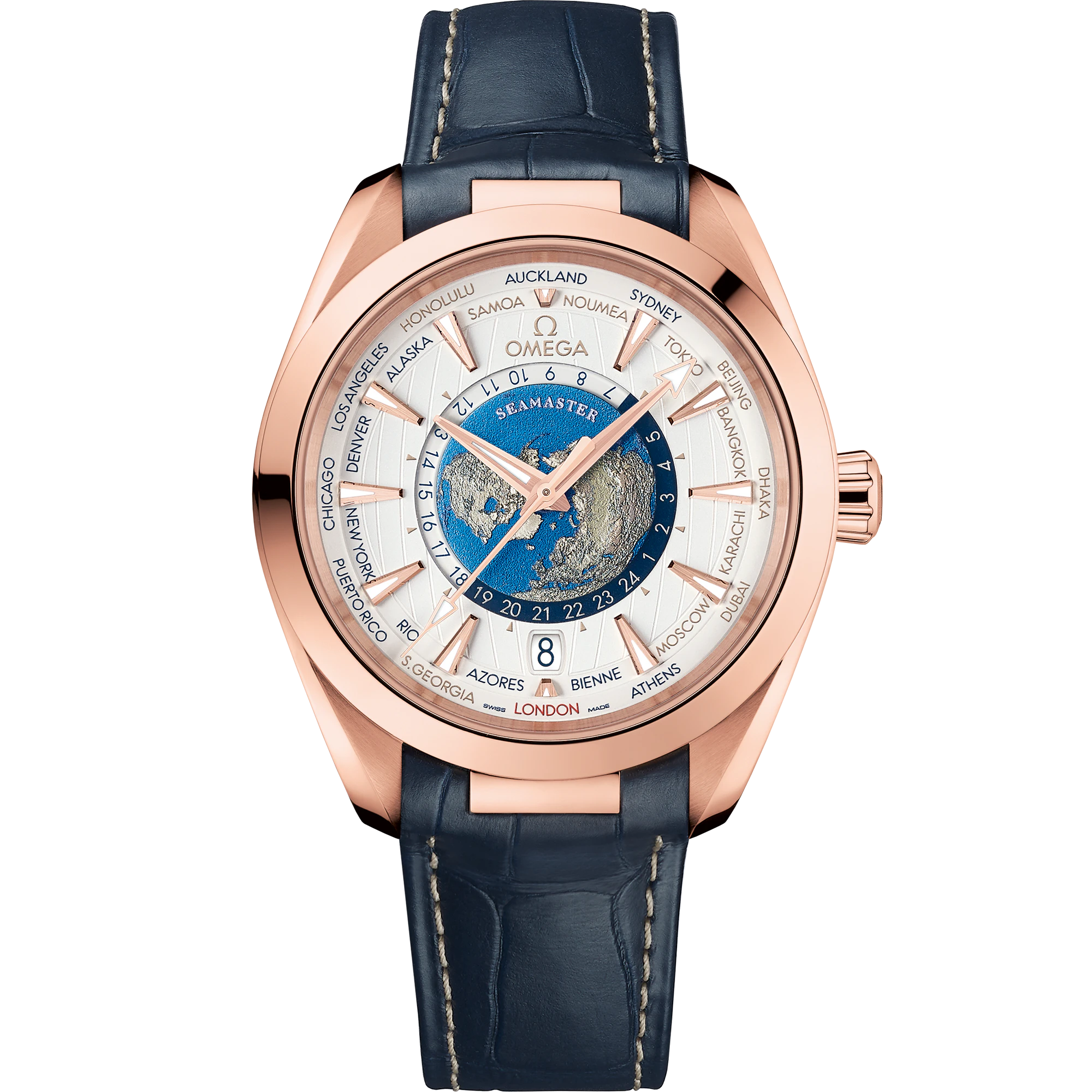 Omega Seamaster Aqua Terra 150M Co Axial Master Chronometer GMT Worldtimer 43mm