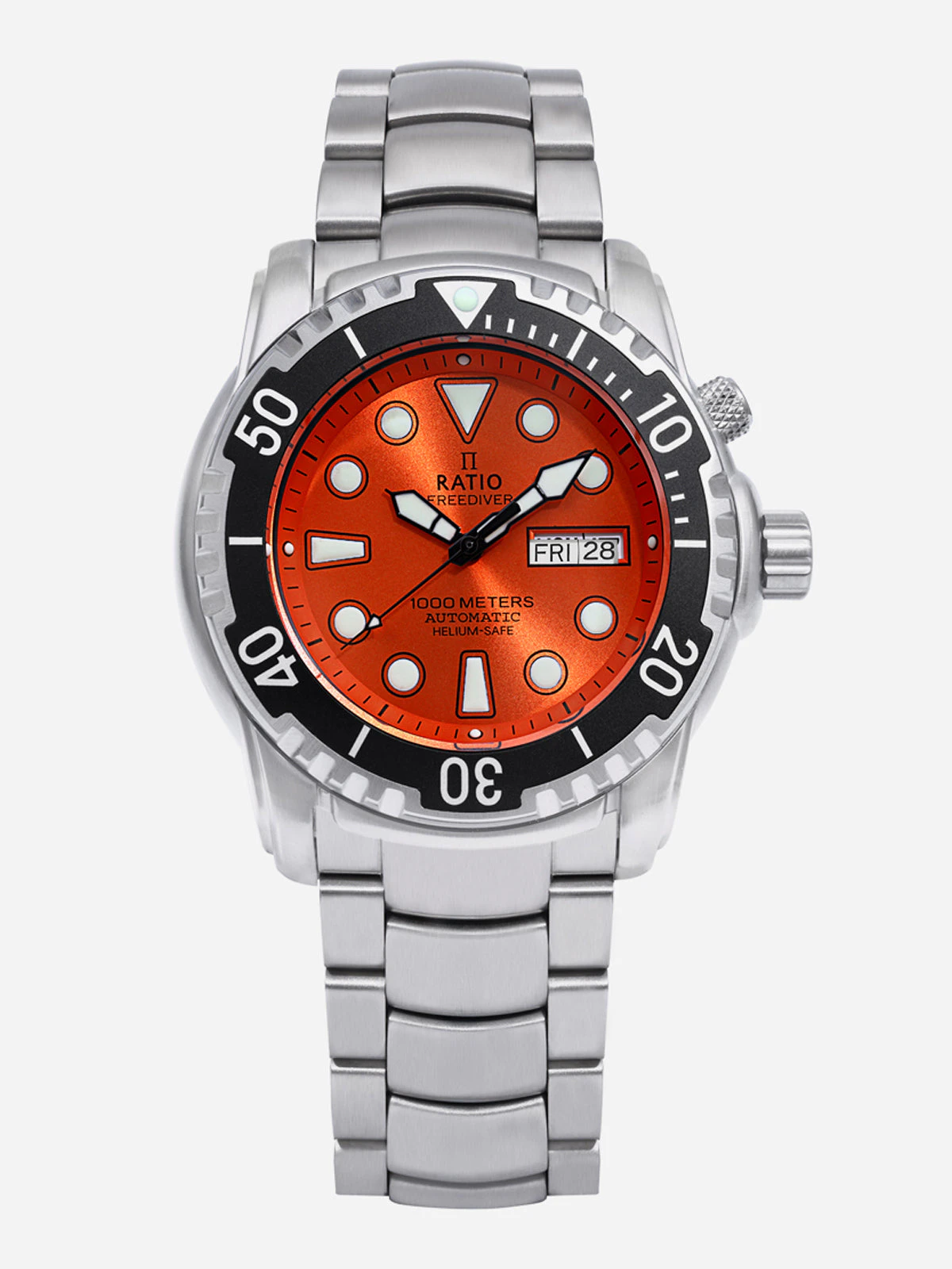 Ratio FreeDiver Helium-Safe 1000M Sapphire Automatic 1068HA96-34VA-ORG Men's Watch