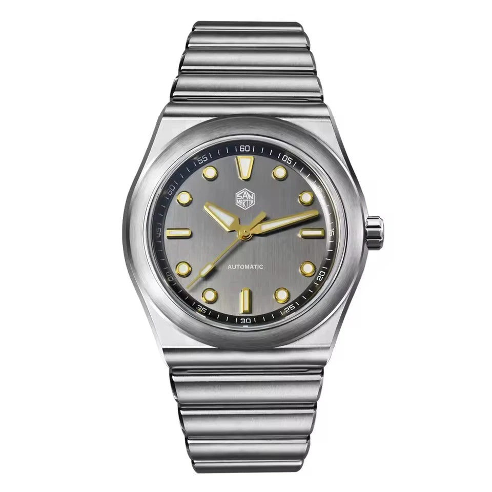 San Martin 40mm SS Brushed Dial Integrated Bracelet Miyota 90S5 SN0149