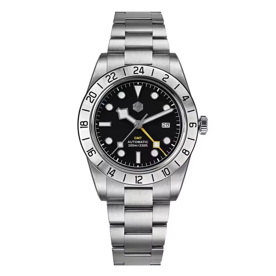 San Martin Upgraded 38.3mm Hangzhou 6460 BB GMT Men Watch Automatic Mechanical SN0054