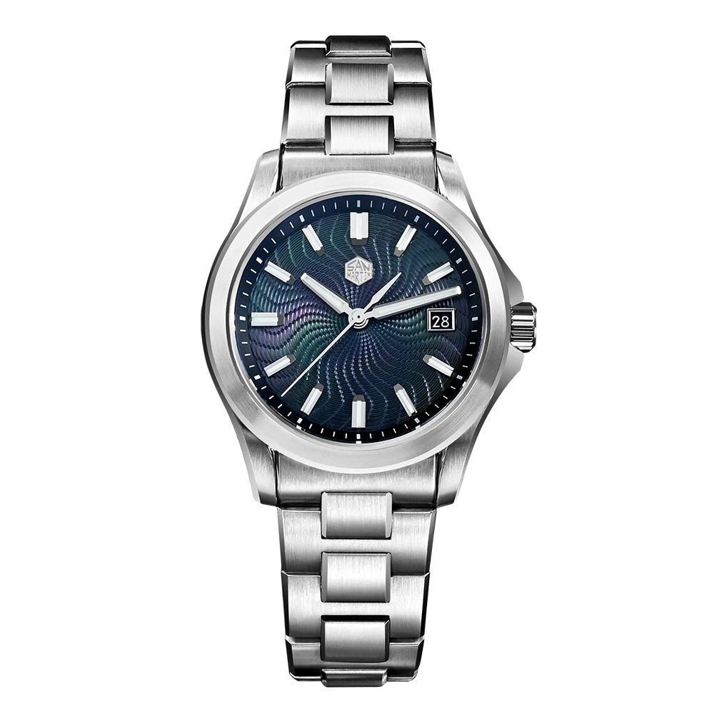 San Martin 39mm Mop Guilloche 9015 Automatic Men SN0150