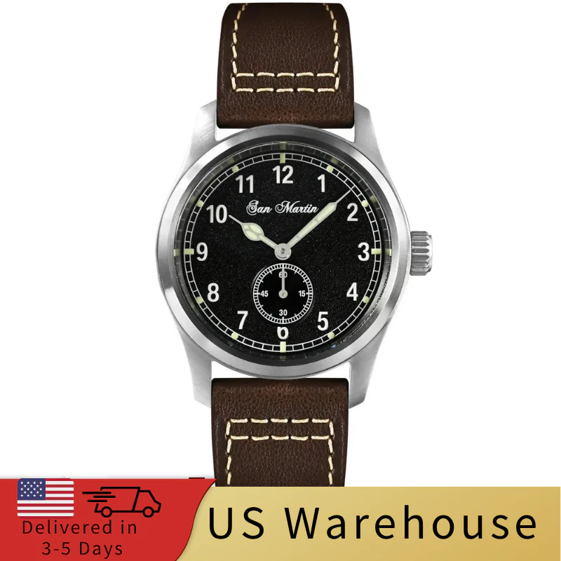 San Martin Automatic Retro Military Pilot Watch SN034G