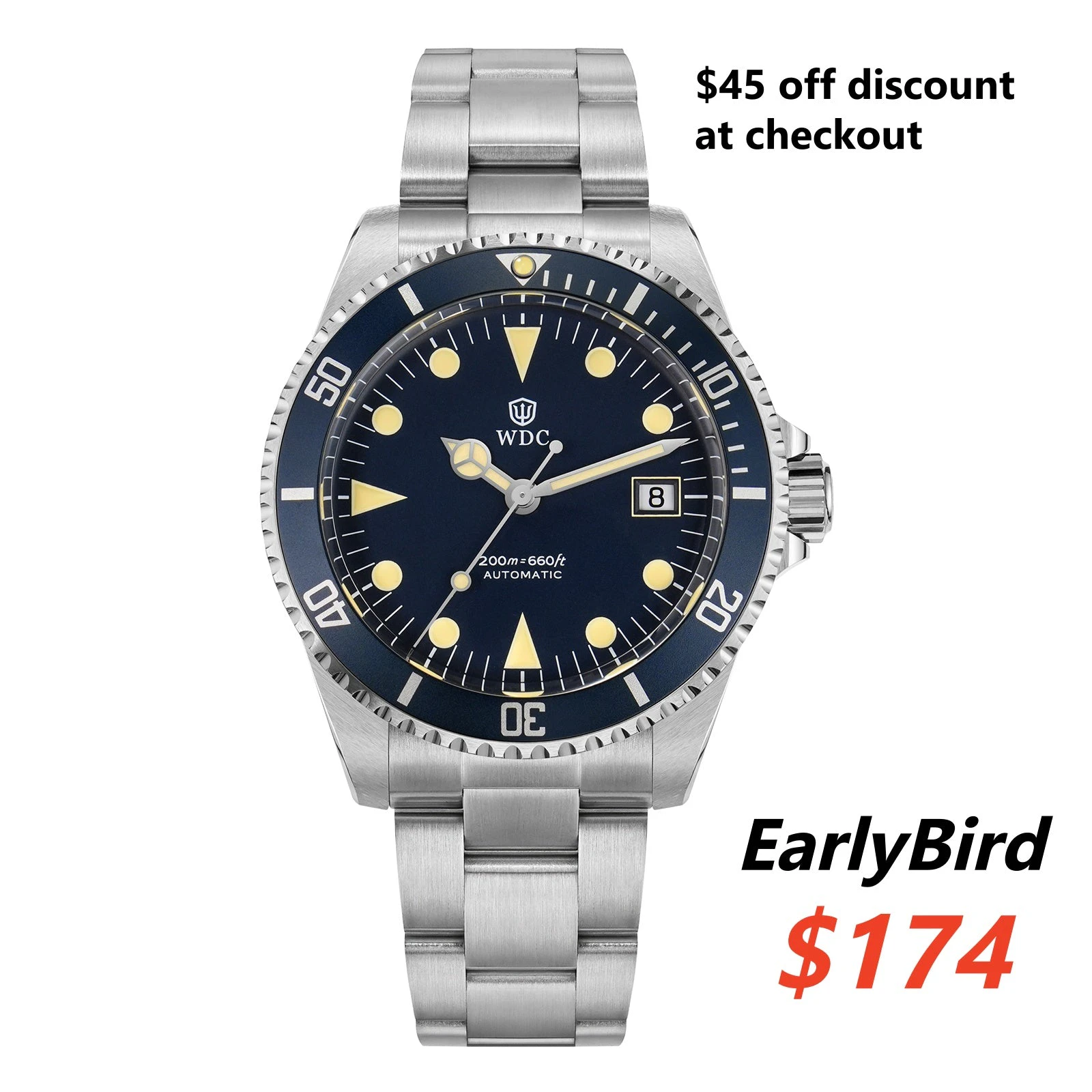 San Martin Watchdives WD5513P PT5000 Vintage Sub Watch