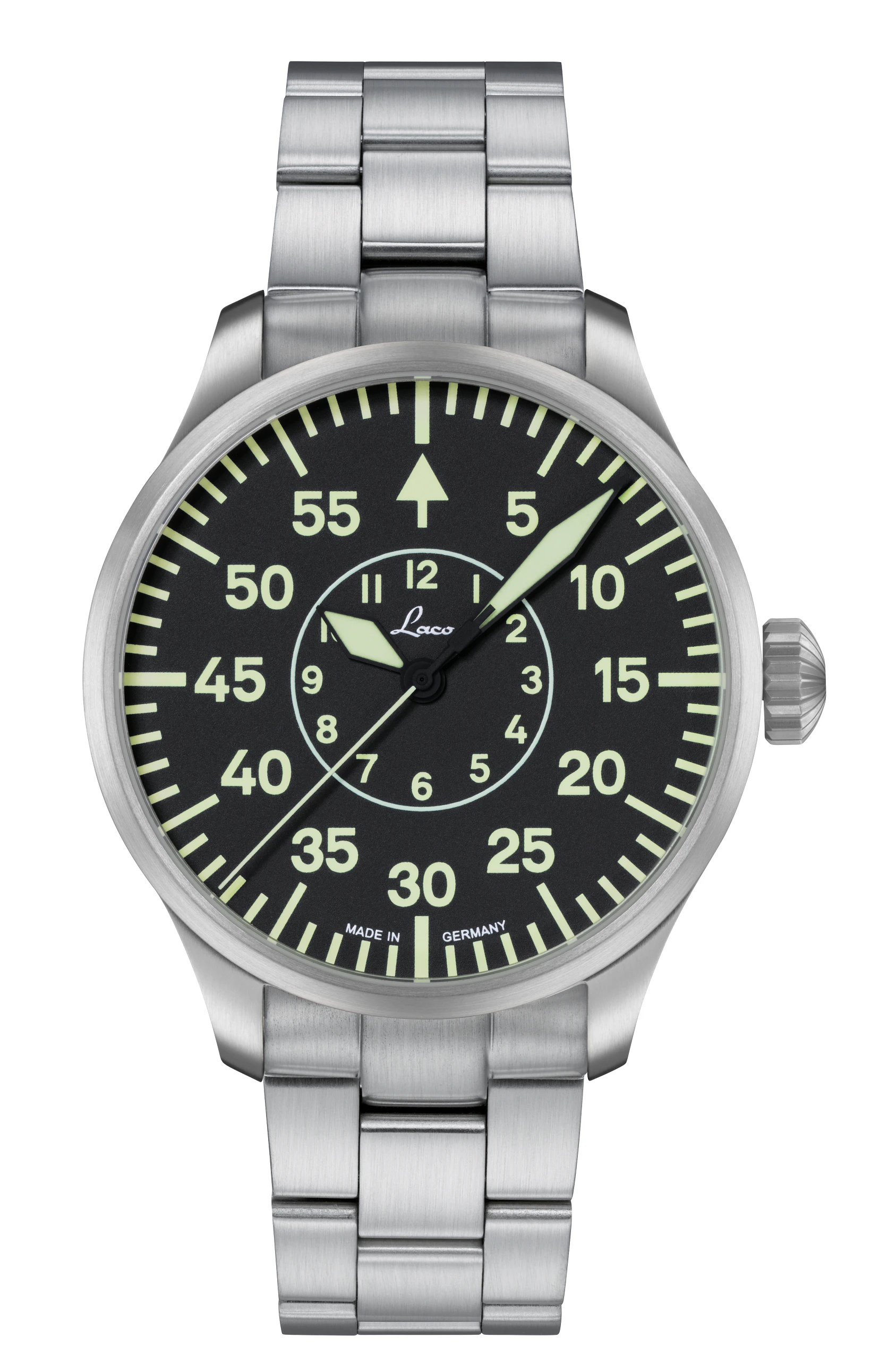Santurce Laco Aachen 42 MB Black Dial with Bracelet