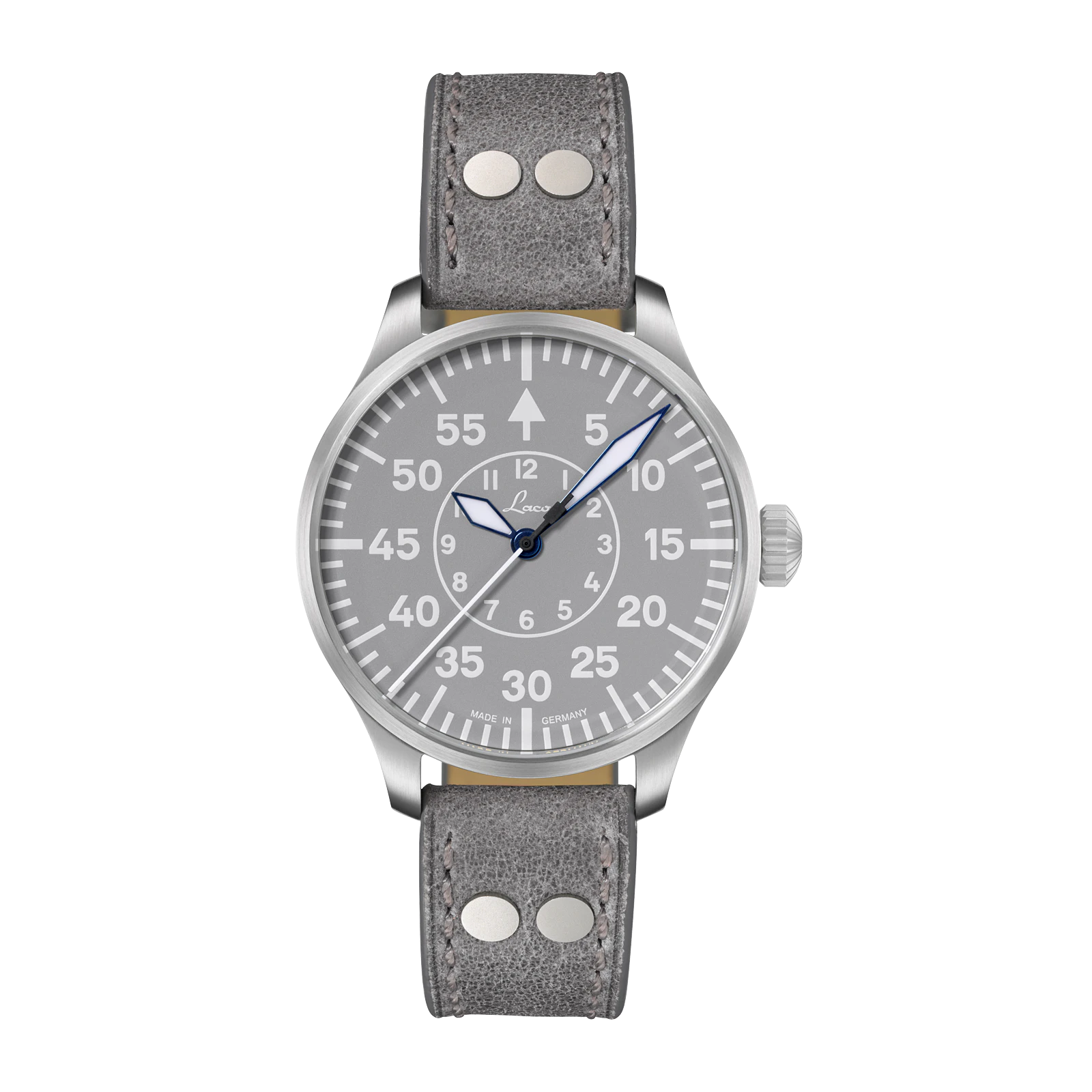 Santurce Laco Aachen Grau 39 Grey Dial Leather Strap