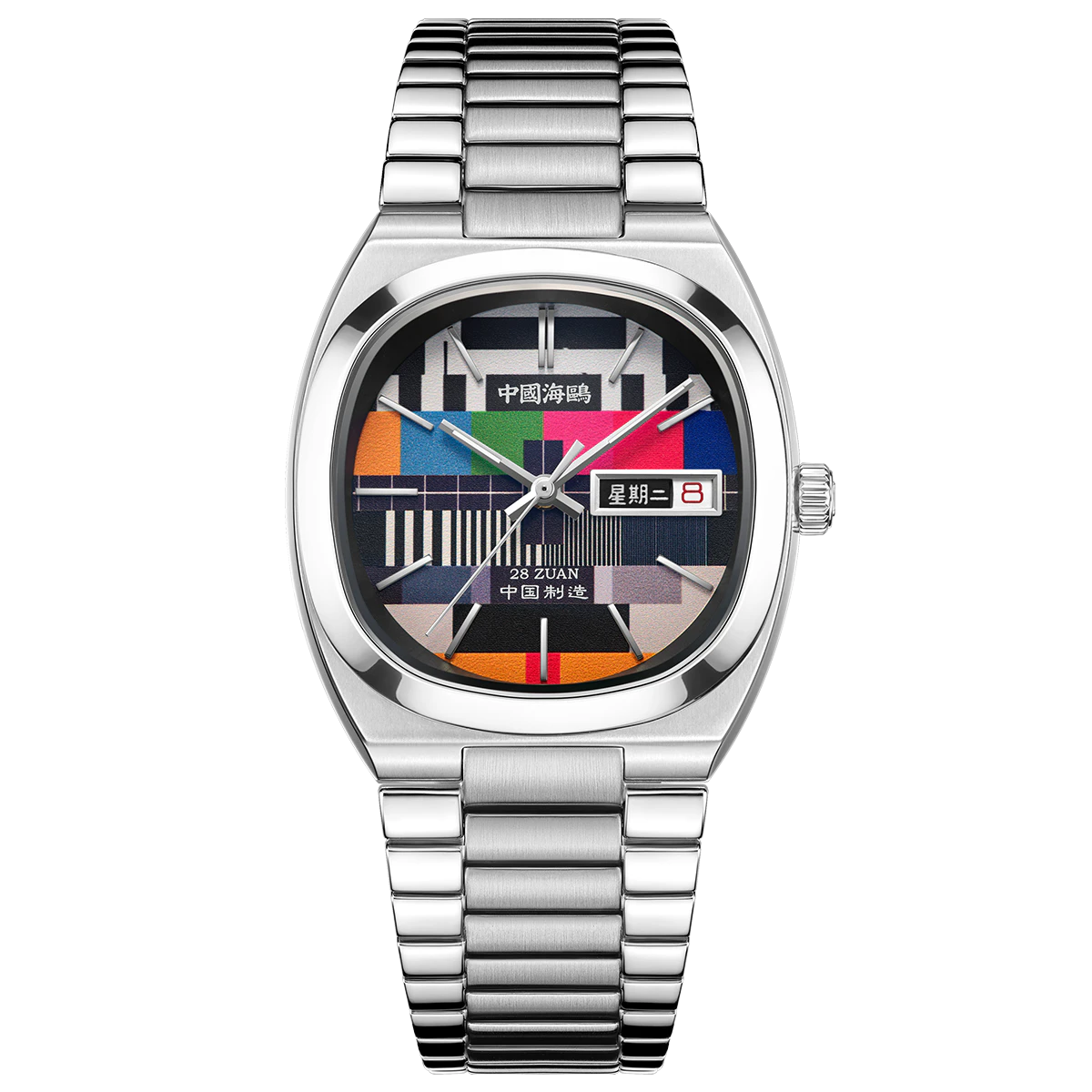 Seagull TV Dial Day-date Calendar Tonneau Vintage Watch 36mm