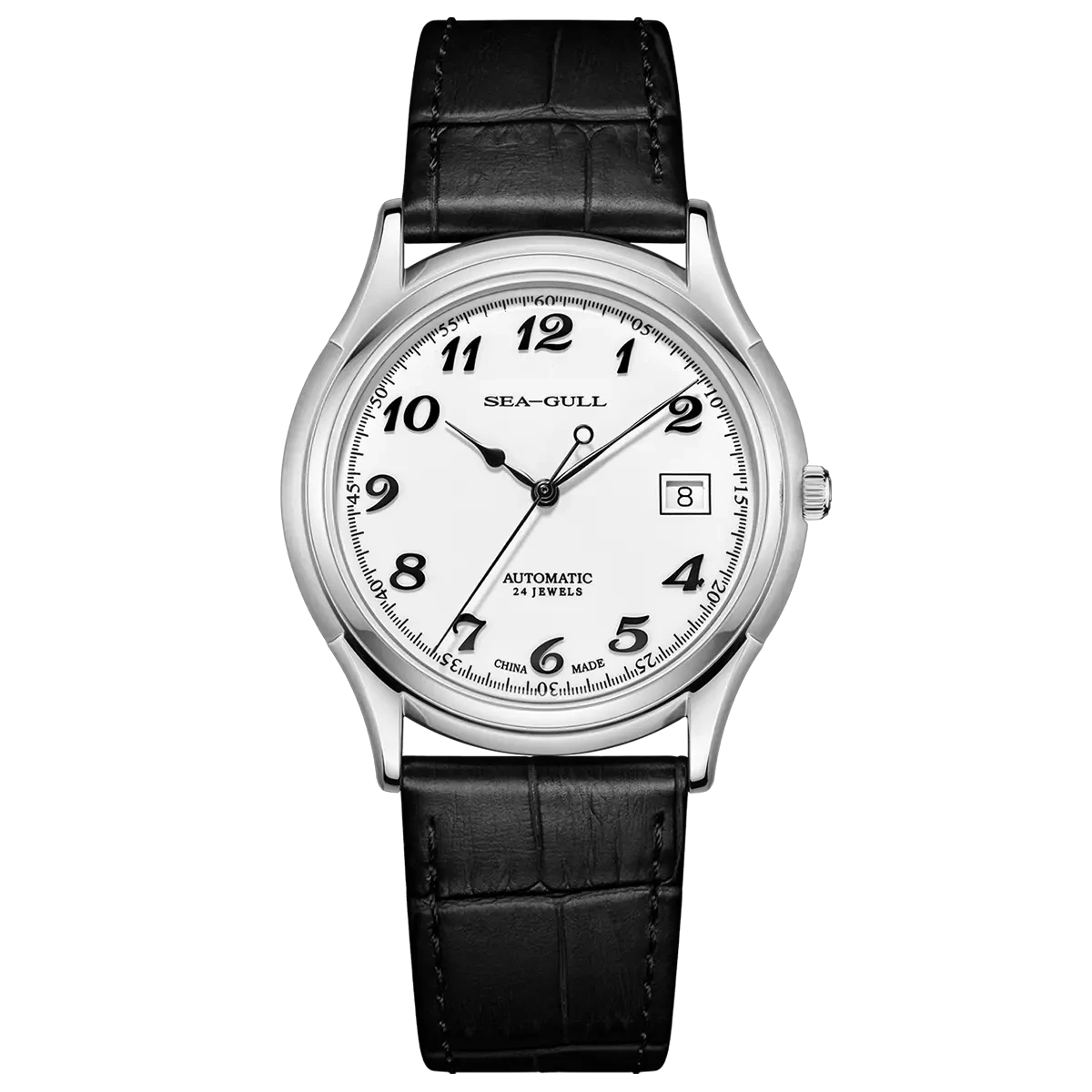 Seagull Slim Enamel Dial Ultra-Thin Dress Watch 39mm
