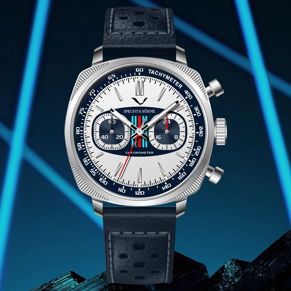 Specht & Sohne Luxury Men's Quartz Watch Specht & Söhne 2026 Japan VK64 Chronograph Stainless Steel Genuine Leather Luminous 50M Waterproof