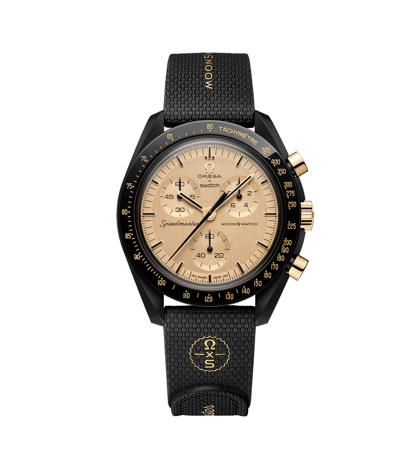 Swatch MISSION TO THE MOON 1969 with 18K gold