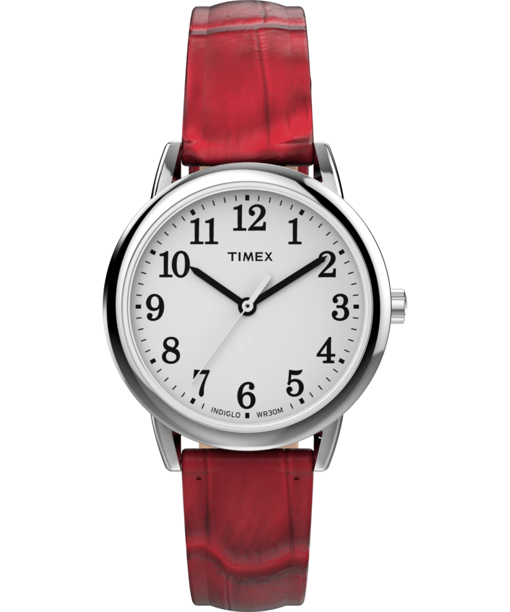 Timex Easy Reader 30mm Leather Strap Watch