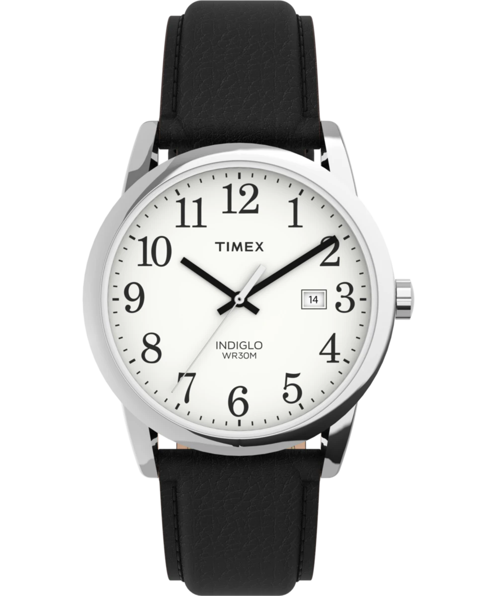 Timex Easy Reader 38mm Leather Strap Watch