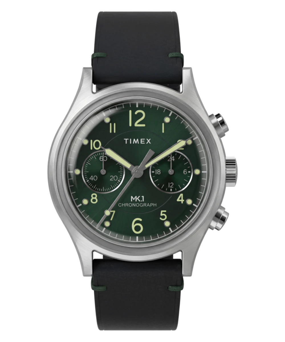 Timex MK1 Chronograph 40mm Leather Strap Watch