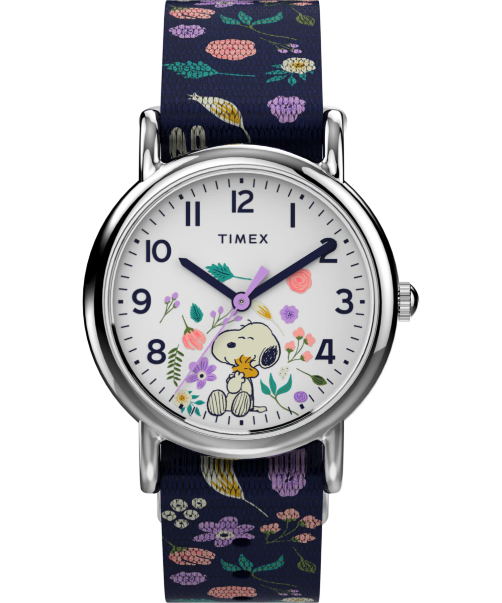 Timex Peanuts Floral x Timex Weekender 31mm Fabric Strap Watch