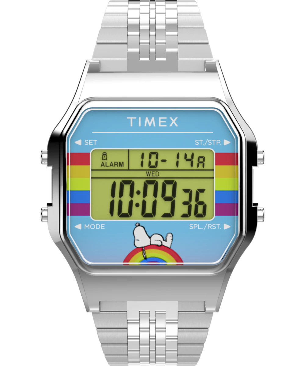 Timex Peanuts x Timex 80 Dream in Color 34mm Stainless Steel Bracelet Watch