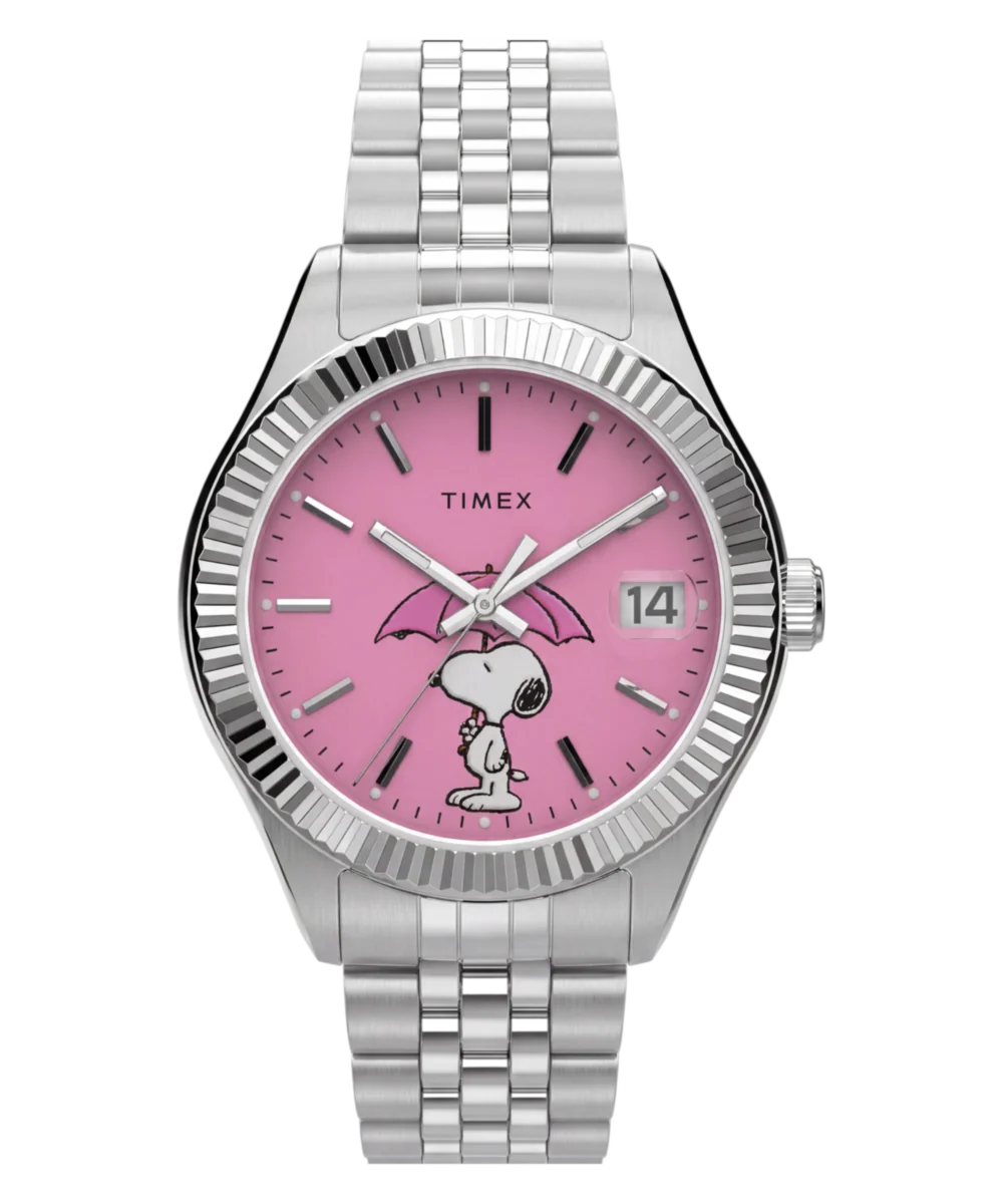 Timex Peanuts x Timex Legacy Snoopy Umbrella Stainless Steel Bracelet Watch
