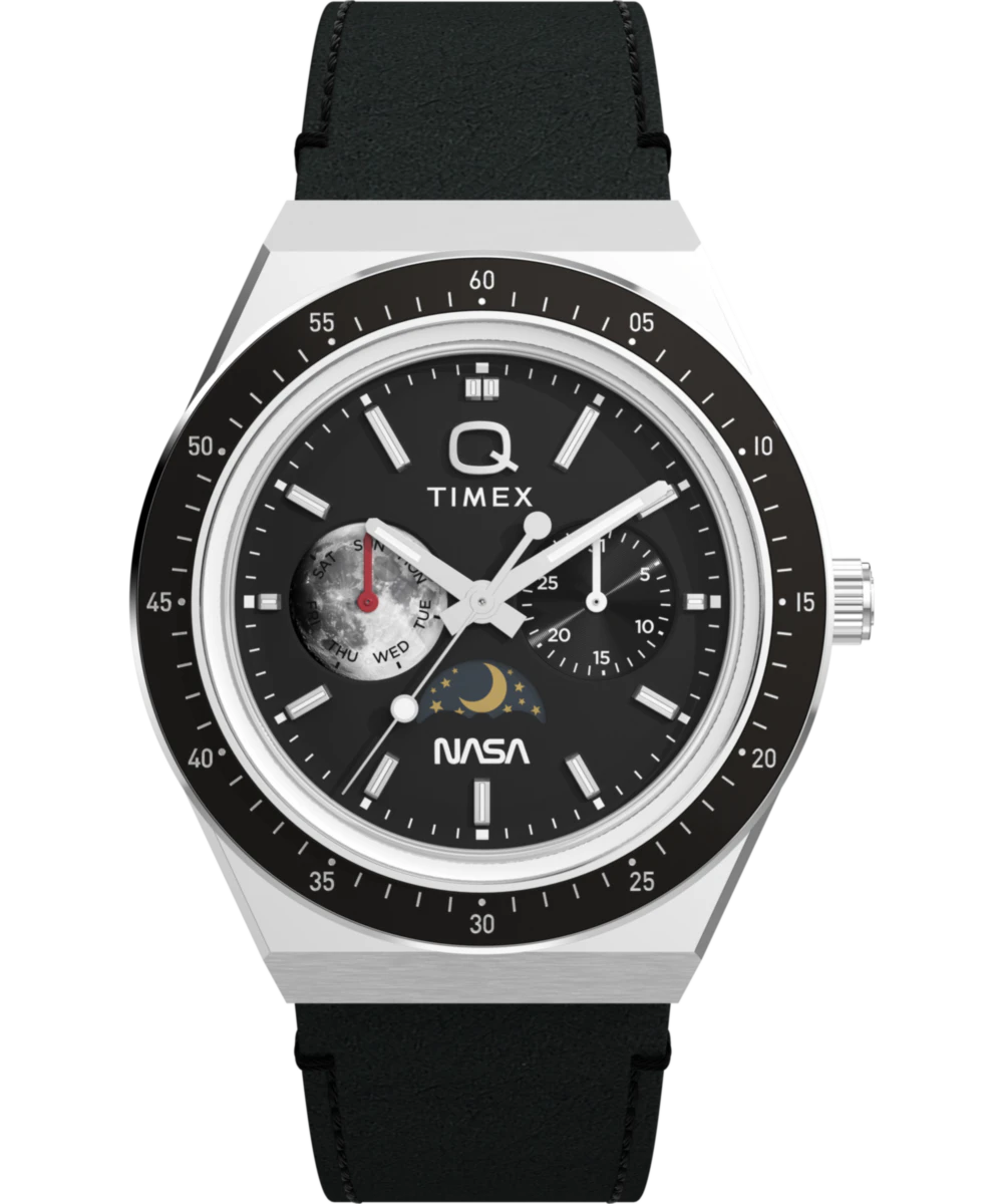 Timex Q Timex NASA 40mm Leather Strap Watch