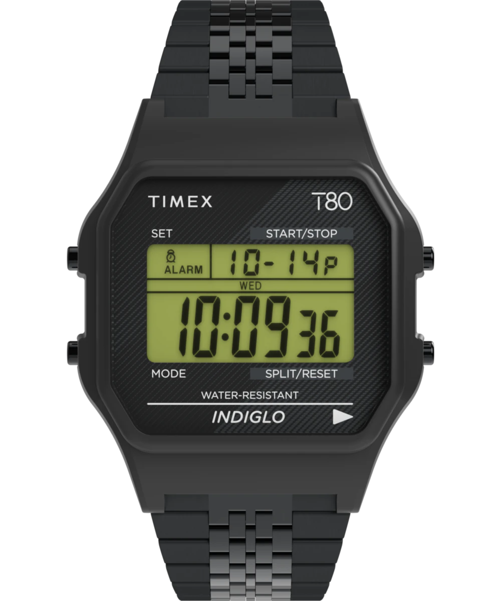 Timex T80 34mm Stainless Steel Bracelet Watch