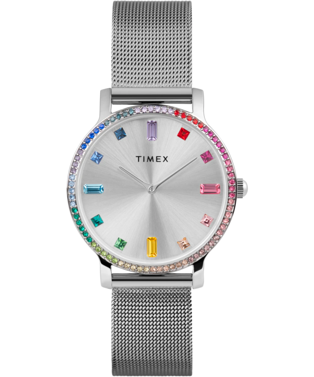 Timex Transcend 34mm Mesh Bracelet Watch