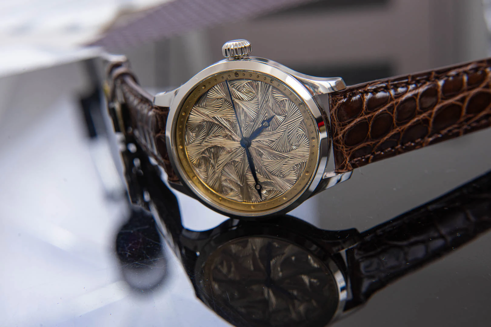 Trenyo Ordo Ab Chao Freehand Guilloche in 925 Silver