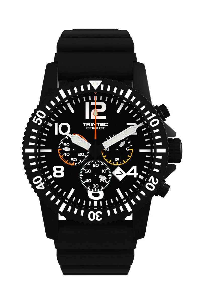 Trintec CoPilot Chronograph / Black / Quartz