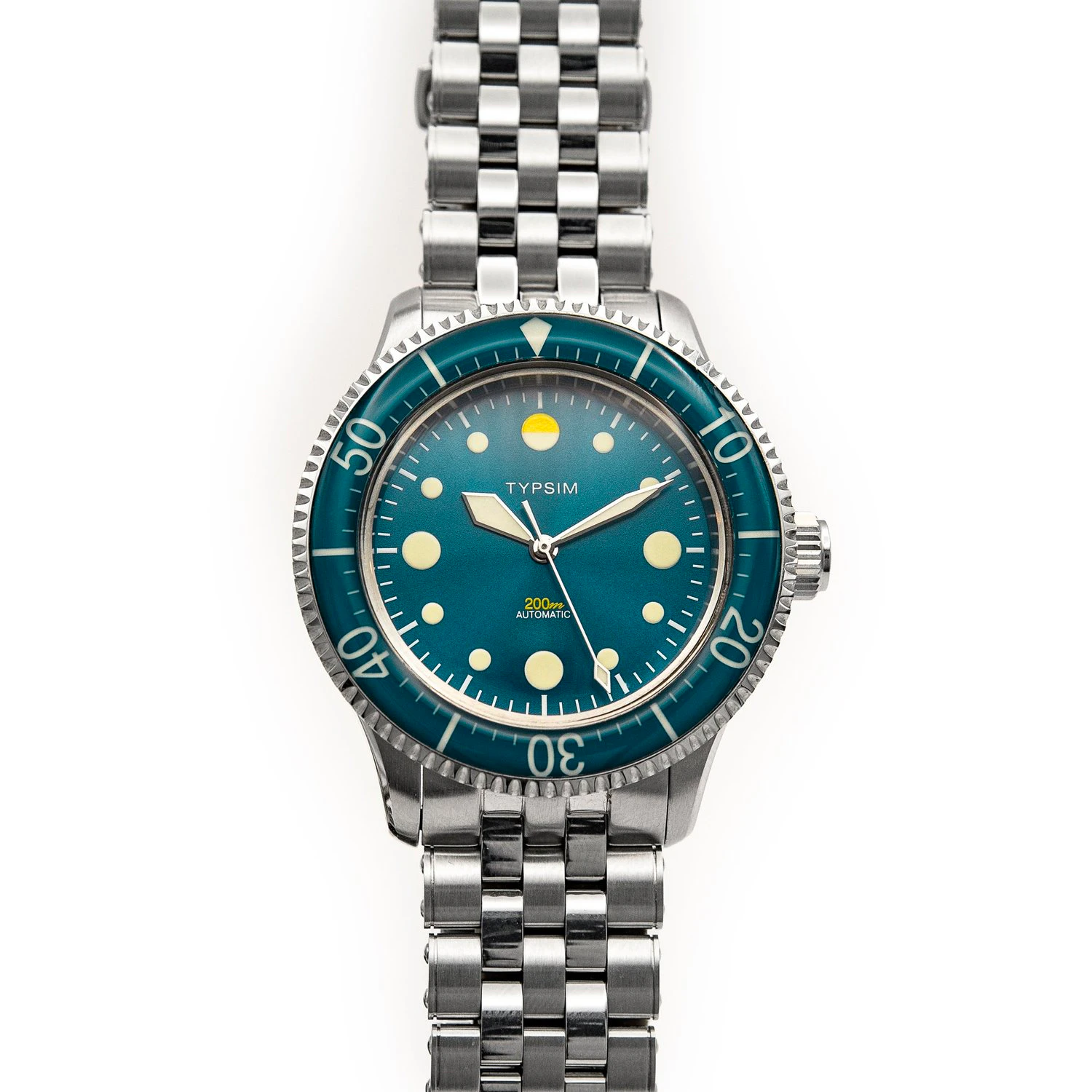 Typsim Typsim 200M-N, a Stainless Steel Recreational Diving Watch with Sunray Blue Dial