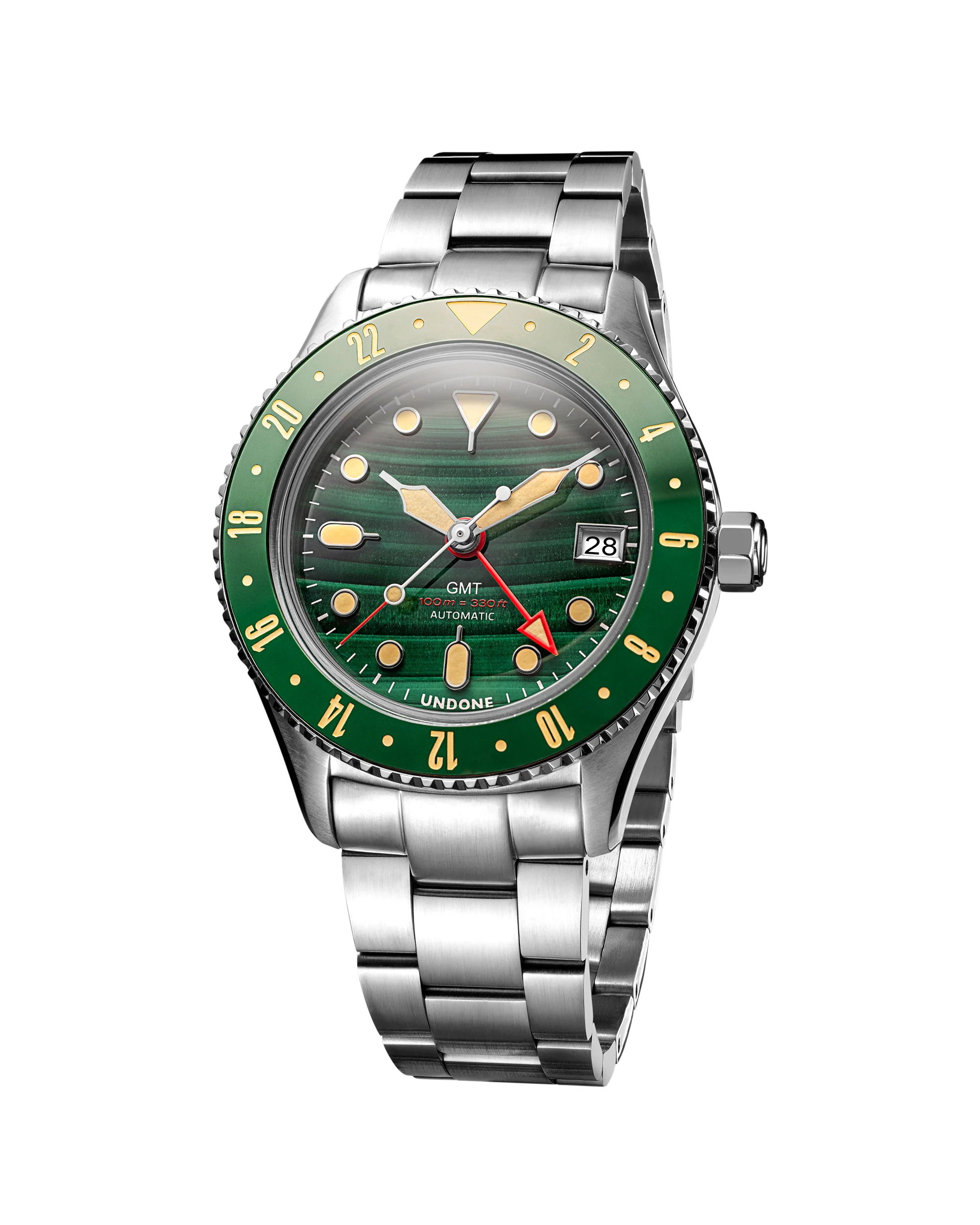 Undone Basecamp Malachite Dial Silver