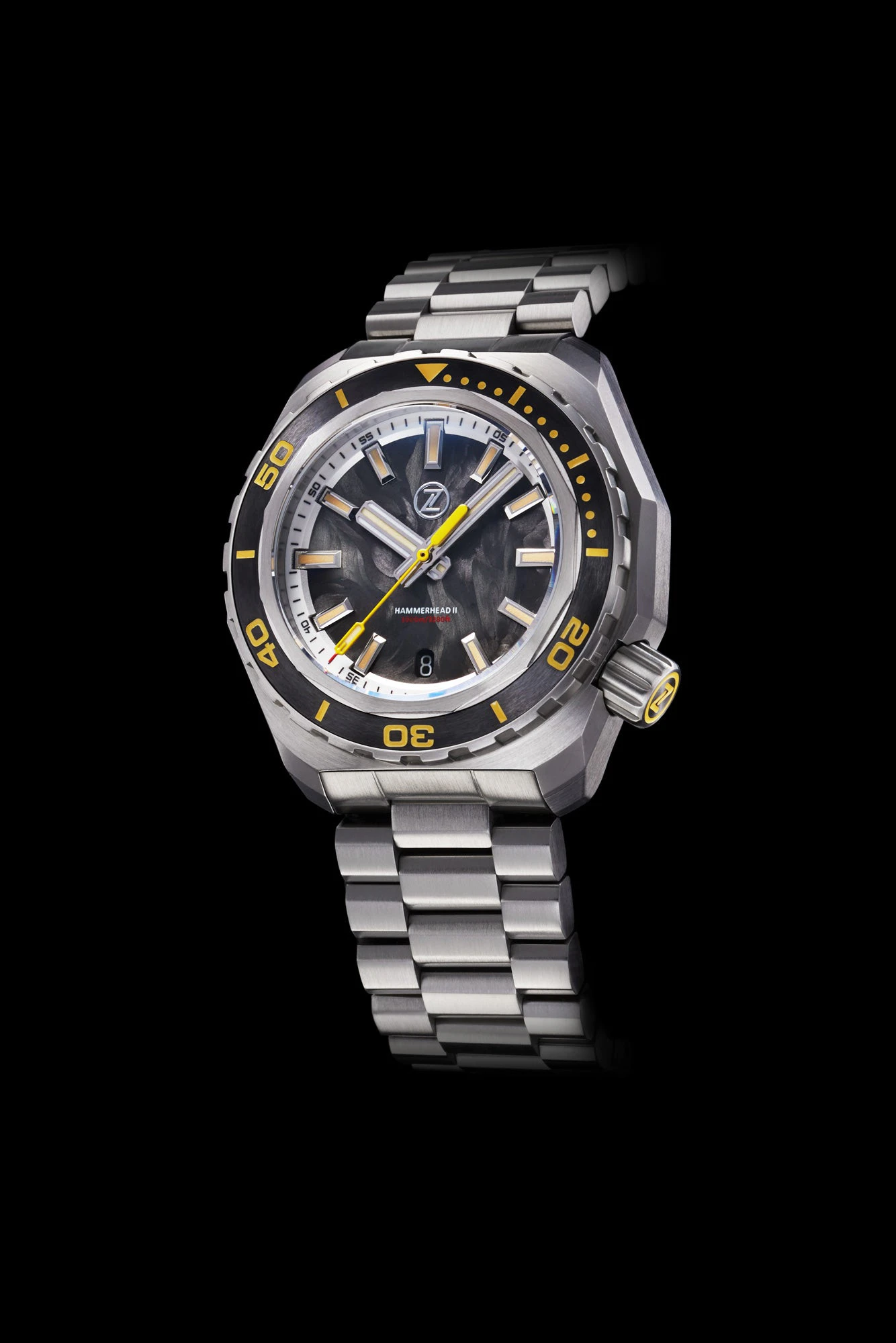 Zelos Hammerhead 2 1000m Steel 'Forged Carbon' NH35