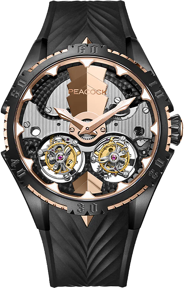 Peacock Watches Plume Monarch Dual Tourbillon