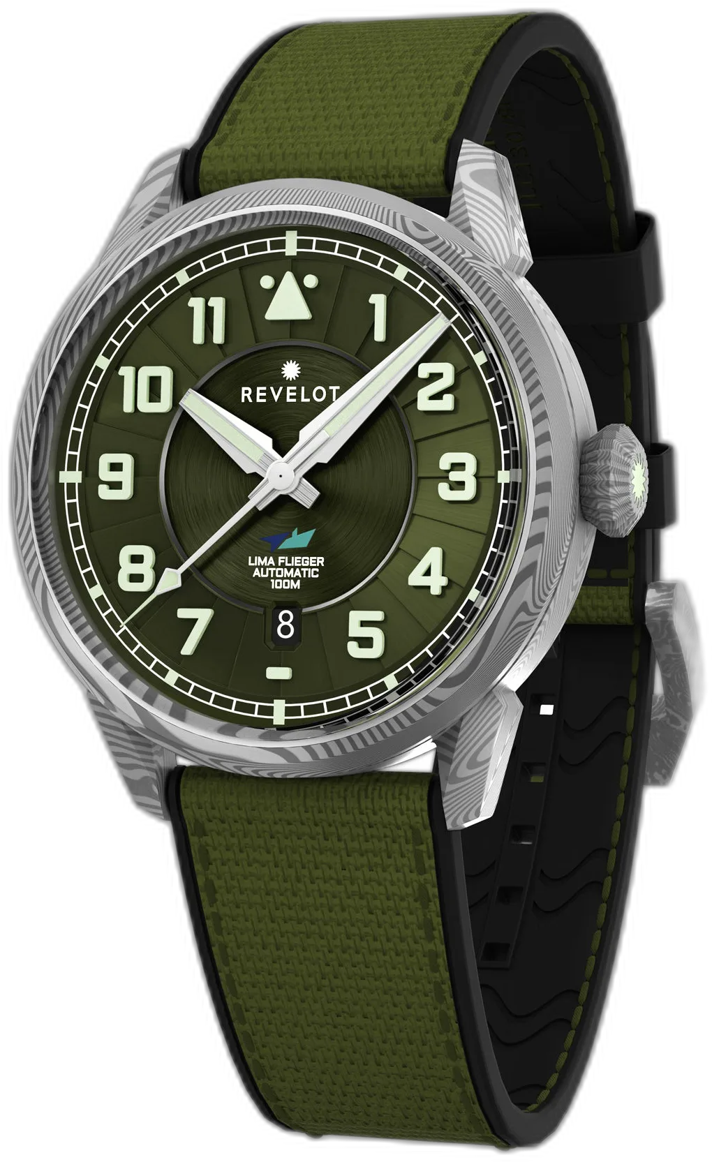 Revelot LIMA Flieger Army Damascus Steel