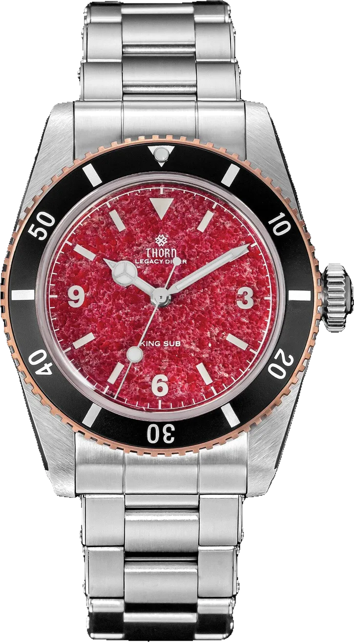 Thorn 37mm Garnet Dial Automatic Dive Watch T029