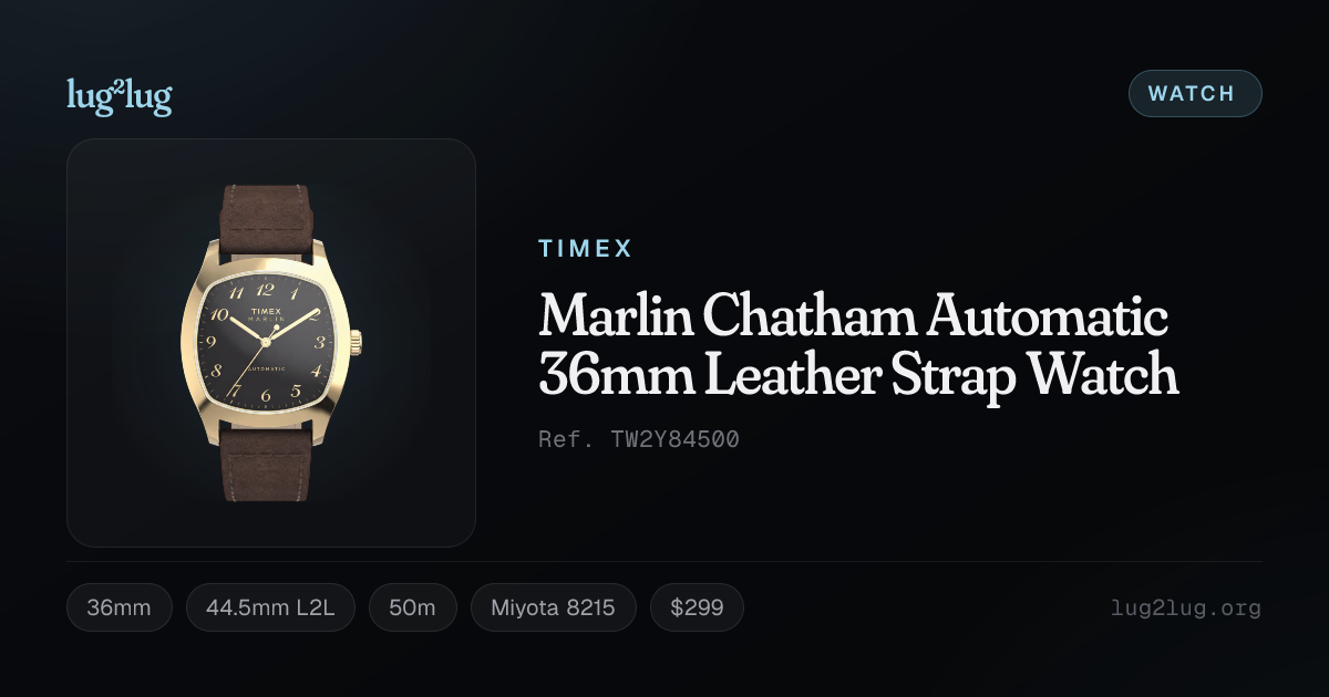Timex Marlin Chatham Automatic 36mm Leather Strap Watch Alternatives ...